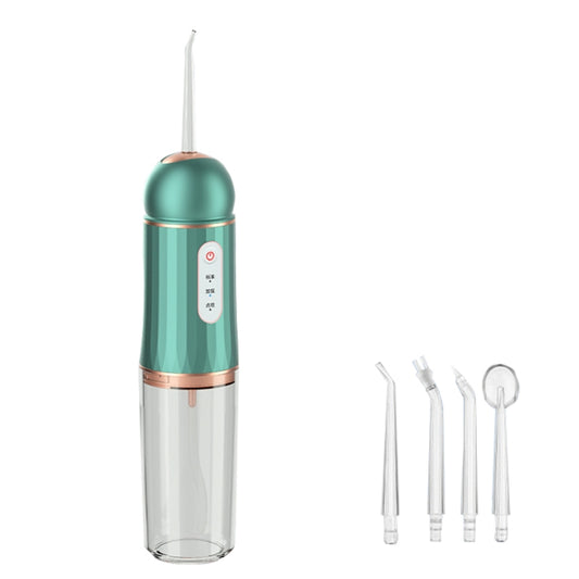 A9 Household Electric Portable Tooth Cleaner Oral Care Dental Floss Tooth Cleane 4 Nozzle(Green Gold) - Oral Irrigators by buy2fix | Online Shopping UK | buy2fix