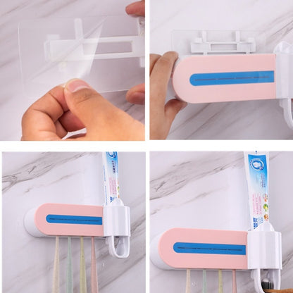 Smart Toothbrush Sterilizer UV Sterilization Electric Wall-mounted Toothbrushing Cup Rack(Pink) - Toothbrush Sanitizer by buy2fix | Online Shopping UK | buy2fix
