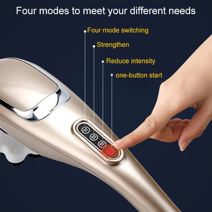 Rechargeable Dolphin Massager Electric Cervical Massage Stick A10 Straight Plug, Plug Type:EU Plug - Massage & Relaxation by buy2fix | Online Shopping UK | buy2fix