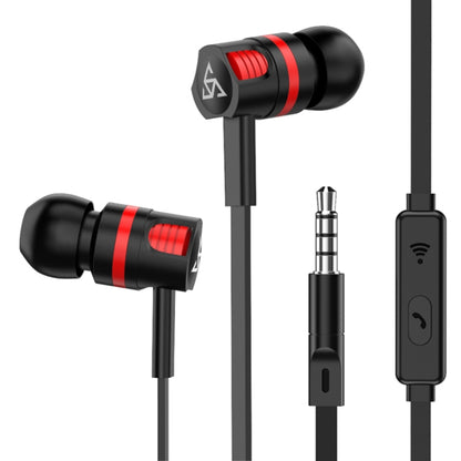 Super Bass Stereo Earphone with Microphone for Samsung / Xiaomi Mobile Phone(Black Earphone) - In Ear Wired Earphone by buy2fix | Online Shopping UK | buy2fix