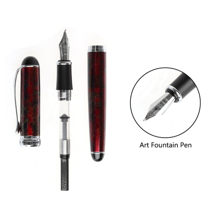 X750 Stationery Stainless Steel Fountain Pen Medium Nib Ink Pens School Oiifice Gift, Nib Size:1.1mm(Matte Black) - Fountain Pens by buy2fix | Online Shopping UK | buy2fix