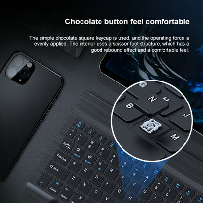 YS-001 7-8 inch Tablet Phones Universal Mini Wireless Bluetooth Keyboard, Style:with Bluetooth Mouse(Black) - Universal Keyboard by buy2fix | Online Shopping UK | buy2fix