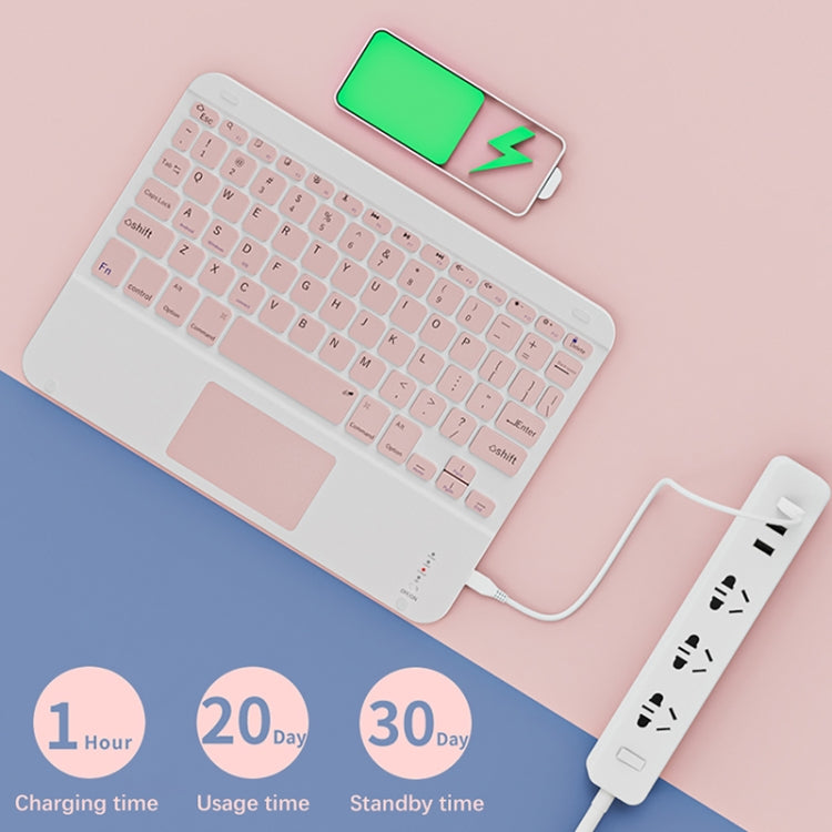 Universal Ultra-Thin Portable Bluetooth Keyboard and Mouse Set For Tablet Phones, Size:10 inch(Pink Keyboard) - Universal Keyboard by buy2fix | Online Shopping UK | buy2fix