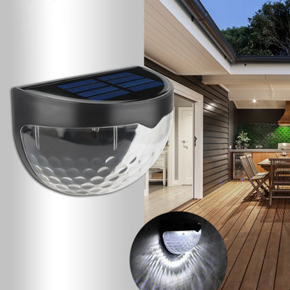 2 PCS LED Solar Wall Light Outdoor Semicircular Fence Garden Lawn Light - Solar Lights by buy2fix | Online Shopping UK | buy2fix