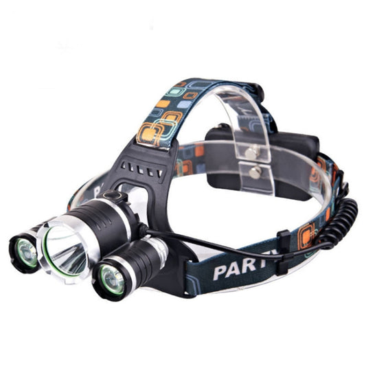 Strong Light Long-Range Rechargeable Three-Head Lamp Outdoor Fishing Lamp Led Head-Mounted Flashlight (3T6 Without Battery) - Headlamp by buy2fix | Online Shopping UK | buy2fix