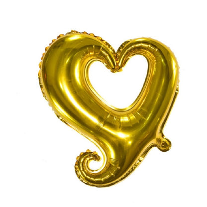 50 PCS Hollow Aluminum Heart Balloons for Wedding Party Decoration, Specification:18inch Heart Shaped(Gold) - Balloons by buy2fix | Online Shopping UK | buy2fix