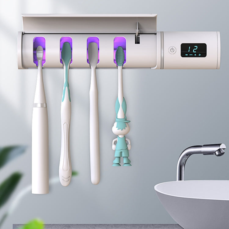 YZZ-XX01 Intelligent Sensor Toothbrush Sterilizer Automatically Turns On UVC Ultraviolet Sterilization Toothbrush Sterilization Box(White) - Toothbrush Sanitizer by buy2fix | Online Shopping UK | buy2fix