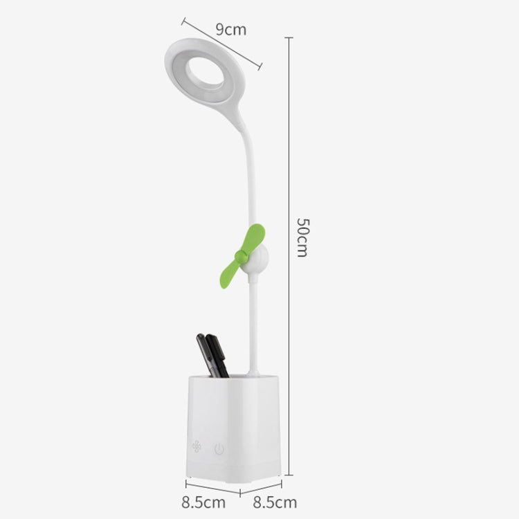 WS-8010 LED Fan Desk Lamp Bedside Desk USB Folding Desk Lamp, Colour: Pen Holder Yellow Fan Blade - Desk Lamps by buy2fix | Online Shopping UK | buy2fix