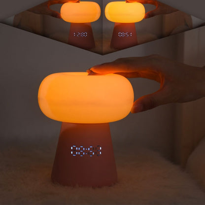 XYD-055 Cloud Mushroom USB Clock Night Light Sleep Timer Remote Control Bedside Lamp, Light color: Pat Type White Light - Night Lights by buy2fix | Online Shopping UK | buy2fix