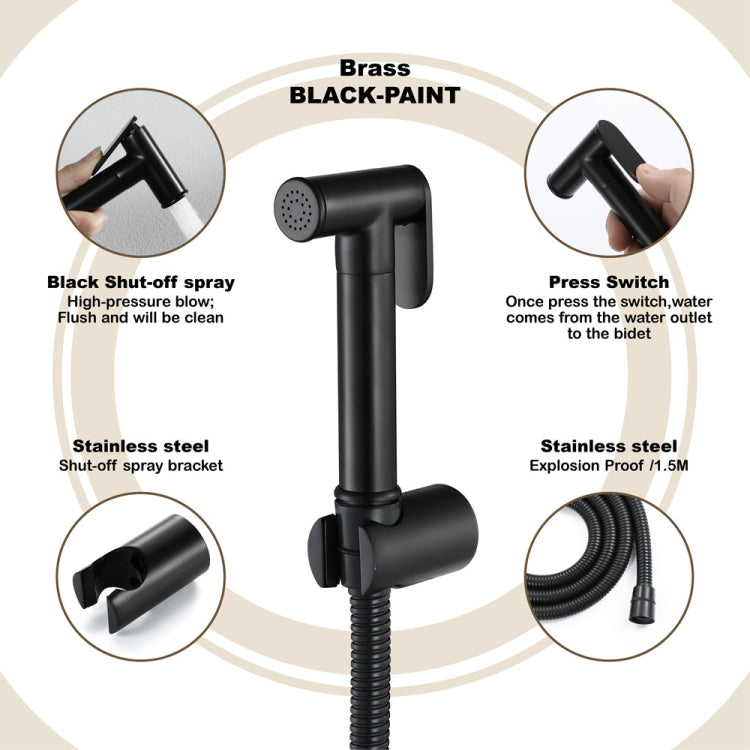 Small Shower Nozzle Toilet Rover Set, Specification: Sprinkler+Base+1.5m Hose+Corner Valve - Shower Head by buy2fix | Online Shopping UK | buy2fix