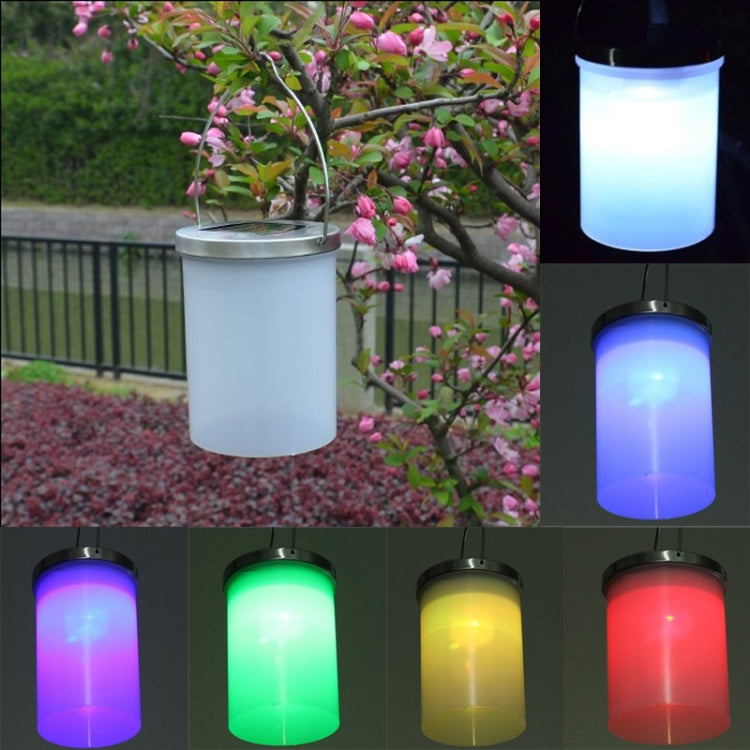 Outdoor Waterproof Solar Light Bucket Shape LED Courtyard Garden Hanging Lamp Night Light(Colorful Light) - Solar Lights by buy2fix | Online Shopping UK | buy2fix