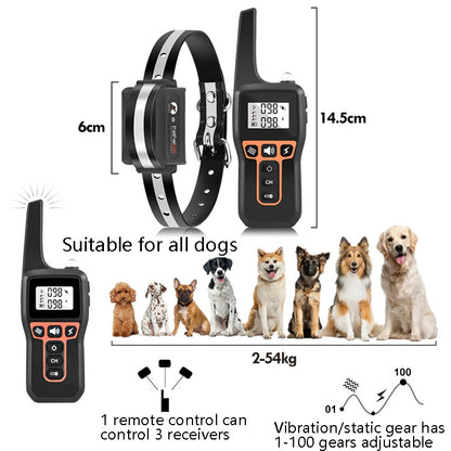 PaiPaitek PD529 Remote Control Dog Training Device Voice Control Anti-Barking Device Dog Training Device(Black) - Training Aids by PaiPaitek | Online Shopping UK | buy2fix