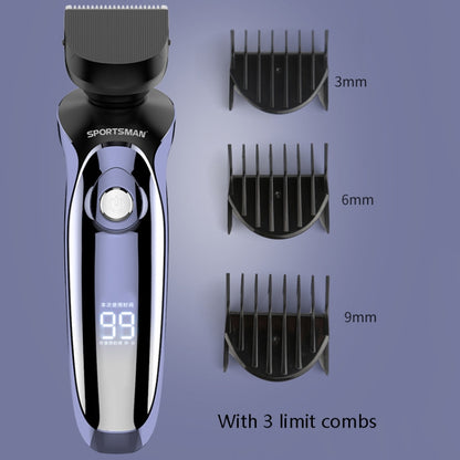 Sportsman SM-530 Electric Men Shaving Knife Multi-Function Base Charging Digital Water Washing Razor, Specification: USB(Purple) - Electric Shavers by SPORTSMAN | Online Shopping UK | buy2fix