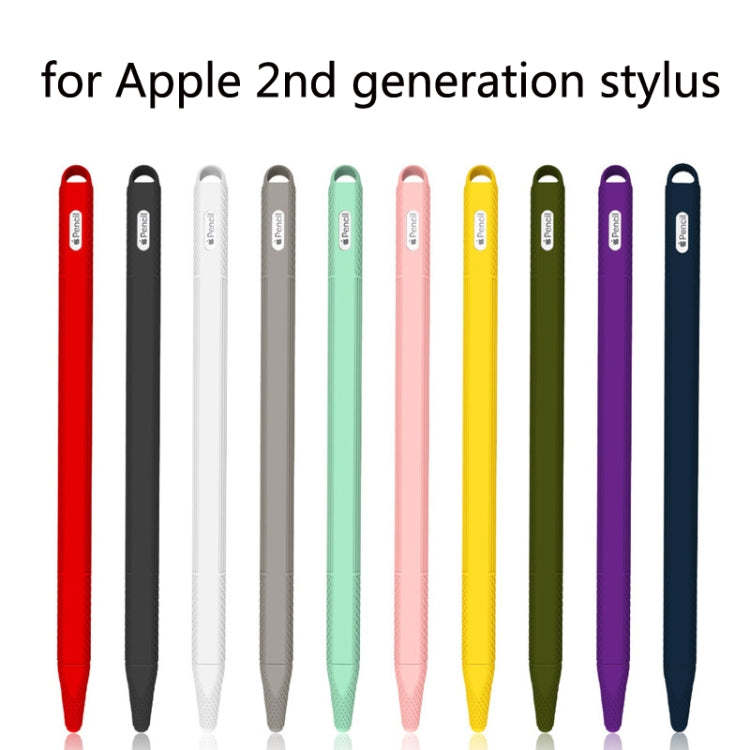 5 PCS Stylus Silicone Protective Case For Apple Pencil 2(Gray) - Pencil Accessories by buy2fix | Online Shopping UK | buy2fix