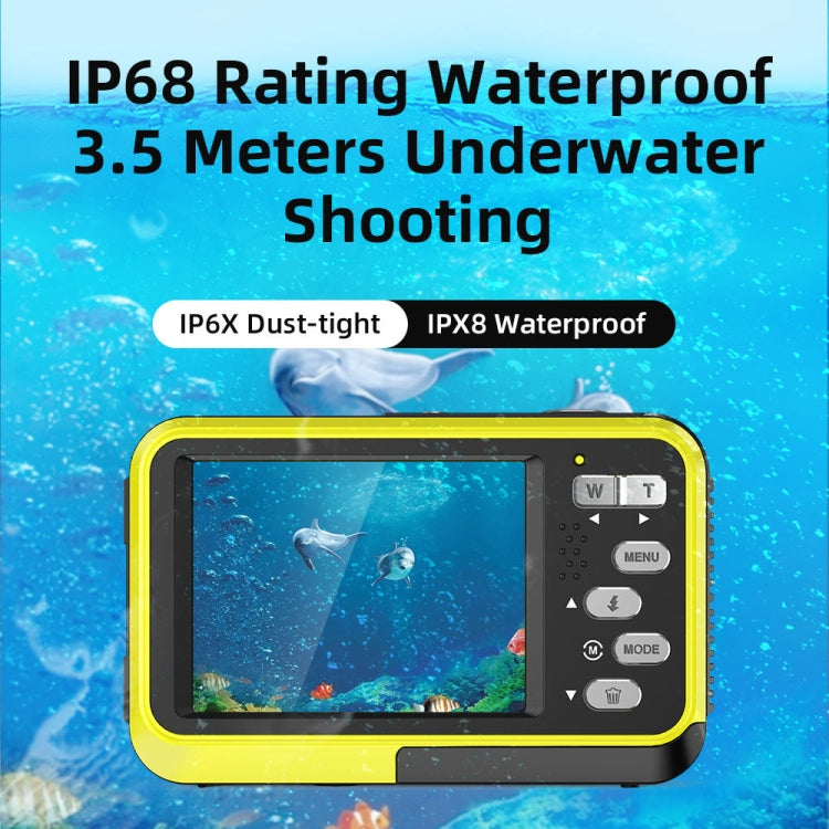 WDC901 3.5m Waterproof 48MP HD Dual Screen Outdoor Sports Digital Camera US Plug(Blue) - Children Cameras by buy2fix | Online Shopping UK | buy2fix