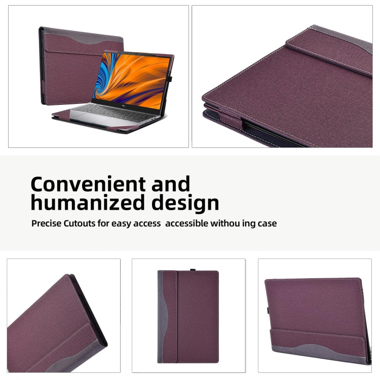 For Samsung Galaxy Book 4 Pro 16 Inch Leather Laptop Anti-Fall Protective Case(Dark Blue) - 15.6 - 17 inch by buy2fix | Online Shopping UK | buy2fix