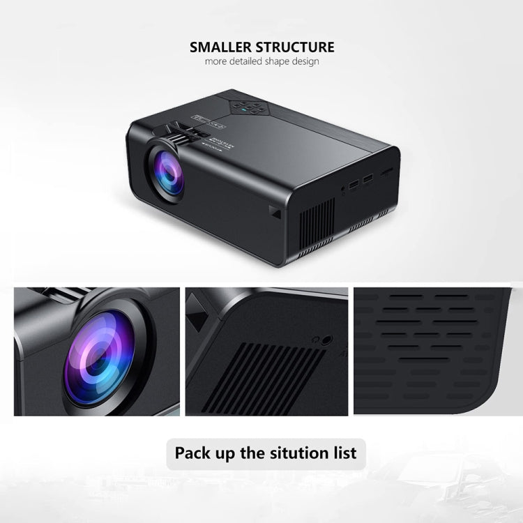 W18 1280 X 720P Portable Home HD LED Wireless Smart Projector, Spec: Standard Model(UK Plug) - LED Projector by buy2fix | Online Shopping UK | buy2fix