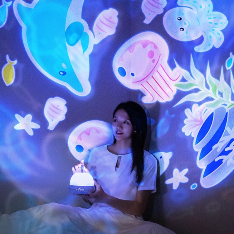 Doll Projection Night Light USB Charging Starry Sky Ocean Music Box, Spec: Standard Ver. 2.7W(Blue) - Night Lights by buy2fix | Online Shopping UK | buy2fix