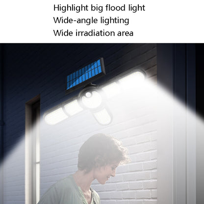 Garden Solar Wall Light Outdoor Waterproof Lawn Light Landscape Corridor Small Street Light, Spec: 5-Head 172 LED - Solar Lights by buy2fix | Online Shopping UK | buy2fix