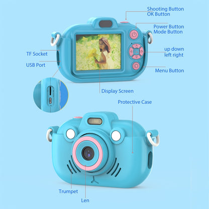 DC502 2.4-Inch 16X Zoom 2.7K Video Recording Children Digital Camera, Color: Yellow + 32G(EU Plug) - Children Cameras by buy2fix | Online Shopping UK | buy2fix