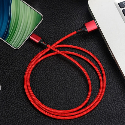 4 PCS 2.4A USB-C / Type-C to USB Braided Fast Charging Sync Data Cable, Length: 0.25m (Red) - USB-C & Type-C Cable by buy2fix | Online Shopping UK | buy2fix