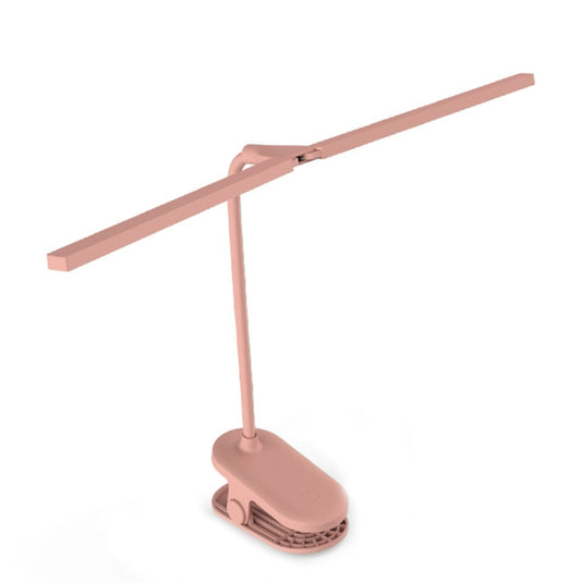 TD5 Double Lamp Head USB Desktop Clip Table Lamp,Style: Rechargeable Version (Pink) - Desk Lamps by buy2fix | Online Shopping UK | buy2fix