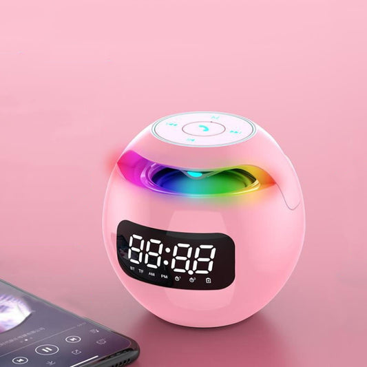 ZXL-G90 Portable Colorful Ball Bluetooth Speaker, Style: Clock Version (Pink) - Desktop Speaker by buy2fix | Online Shopping UK | buy2fix