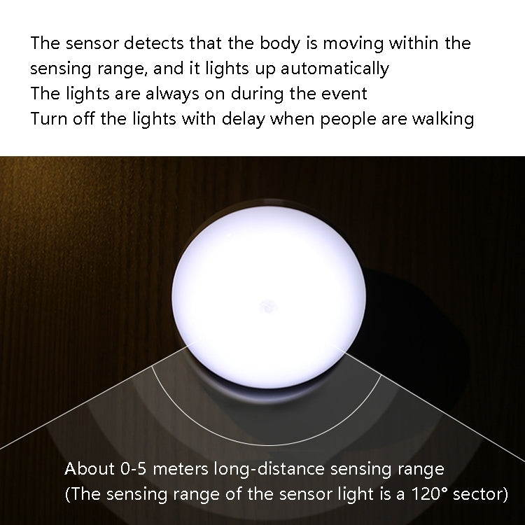 DMK-6PL Kitchen Cabinet Body Infrared Sensing Lamp, Style: Rotate Battery(Warm Yellow Light) - Sensor LED Lights by buy2fix | Online Shopping UK | buy2fix