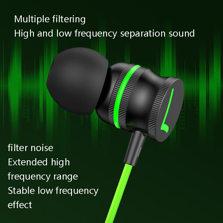 TS6600A USB-C / Type-C In-Ear Heavy Bass Wire Control Game Earphone, Cable Length: 1.2m(Green) - Type-C Earphone by buy2fix | Online Shopping UK | buy2fix