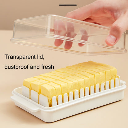 Transparent Large Capacity Butter Cut Storage Box(White) - Cutter & Peeler by buy2fix | Online Shopping UK | buy2fix