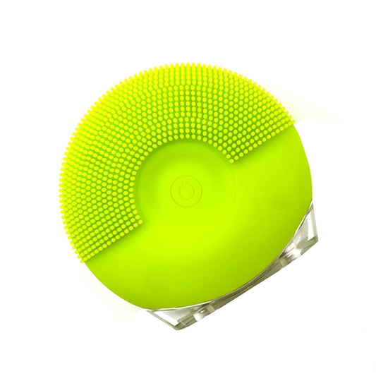 Silicone Sound Wave Vibration Massage Cleansing Bristles Pore Cleaning Beauty Brush, Colour: Green - Cleanser by buy2fix | Online Shopping UK | buy2fix