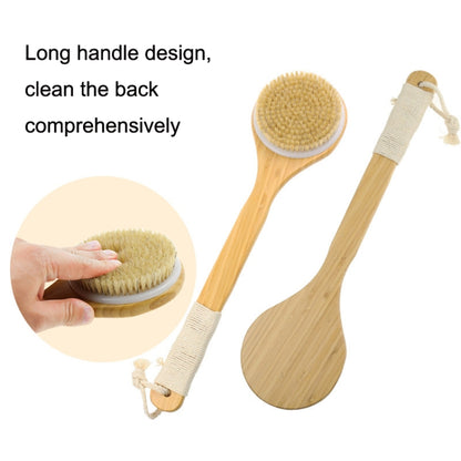 Natural Bristle Massage Exfoliating Shower Brush(As Show) - Bath Brushes & Sponges by buy2fix | Online Shopping UK | buy2fix