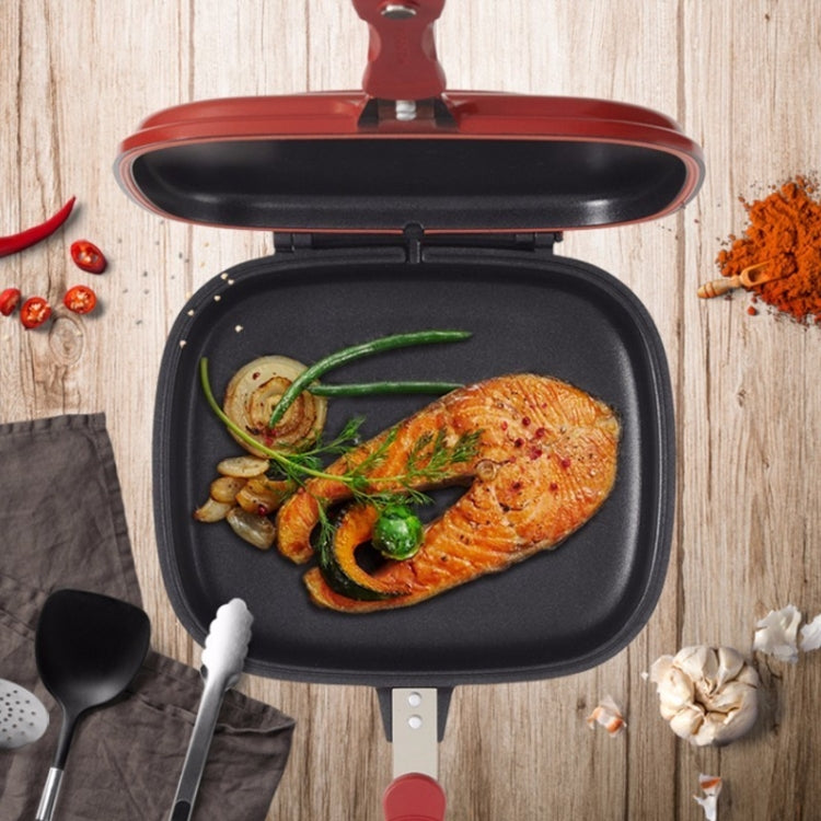 Household Pan Double Side Grill Fry Pan Cookware Double Face Pan(28cm) - Pans by buy2fix | Online Shopping UK | buy2fix