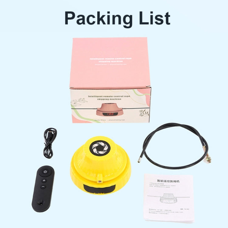 AWU-028 Smart Digital Display Electronic Counting Colorful Light Effect Remote Rope Skipper(Lemon Yellow) - Fitness Equipments by buy2fix | Online Shopping UK | buy2fix