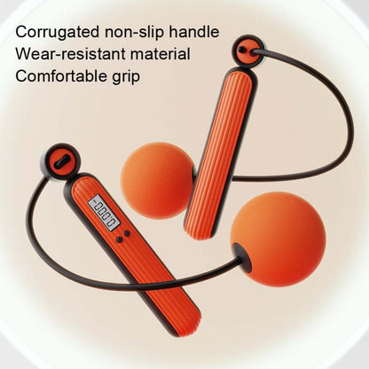 Fitness Sport Intelligent Electronic Counting Skipping Rope, Style: Small Ball Dual Use (Orange) - Sporting goods by buy2fix | Online Shopping UK | buy2fix