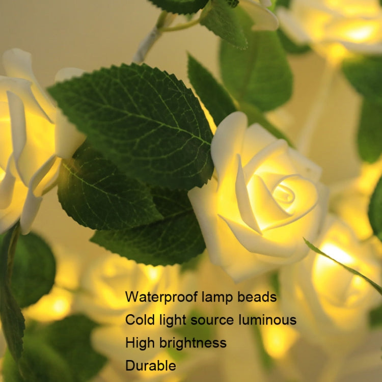 SJ-SD054 LED Valentine Day Rose Indoor Party Decoration Lights(White Bottom Red) - Holiday Lights by buy2fix | Online Shopping UK | buy2fix