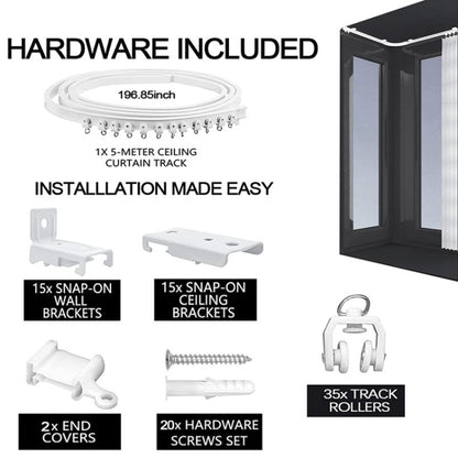 Model Steel Rail Bending Curtain Rail Flexible Guide Set, Size: 5m - Curtain Decorative Accessories by buy2fix | Online Shopping UK | buy2fix