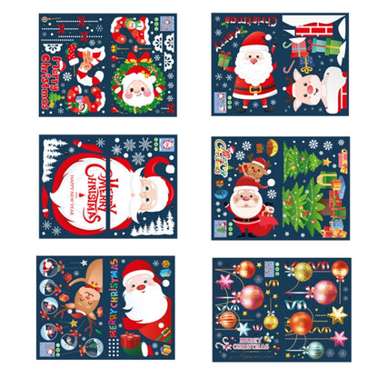 Santa Claus Hanging Stickers Shop Window Glass Door Living Room Wall Stickers(6307) - Christmas Stickers by buy2fix | Online Shopping UK | buy2fix