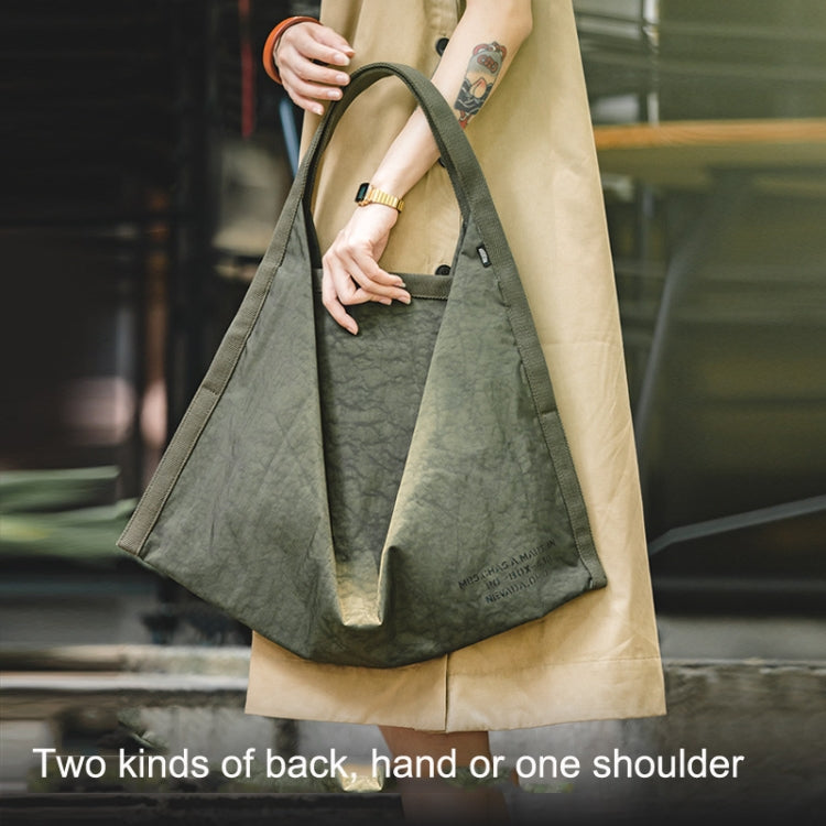 Maden YS2202809 Leisure Nylon Cloth Large Capacity Waterproof Handbag(Army Green) - Handbags by Maden | Online Shopping UK | buy2fix