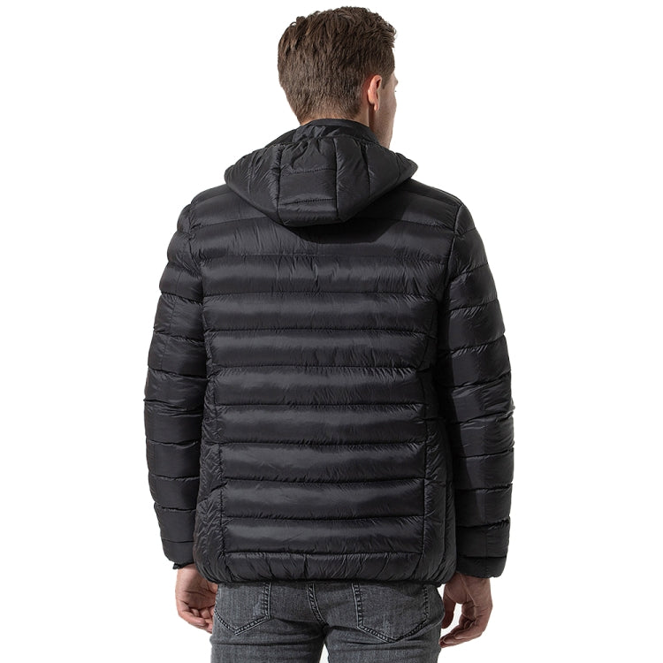 9 Zone Black USB Winter Electric Heated Jacket Warm Thermal Jacket, Size: XXXXL - Down Jackets by buy2fix | Online Shopping UK | buy2fix