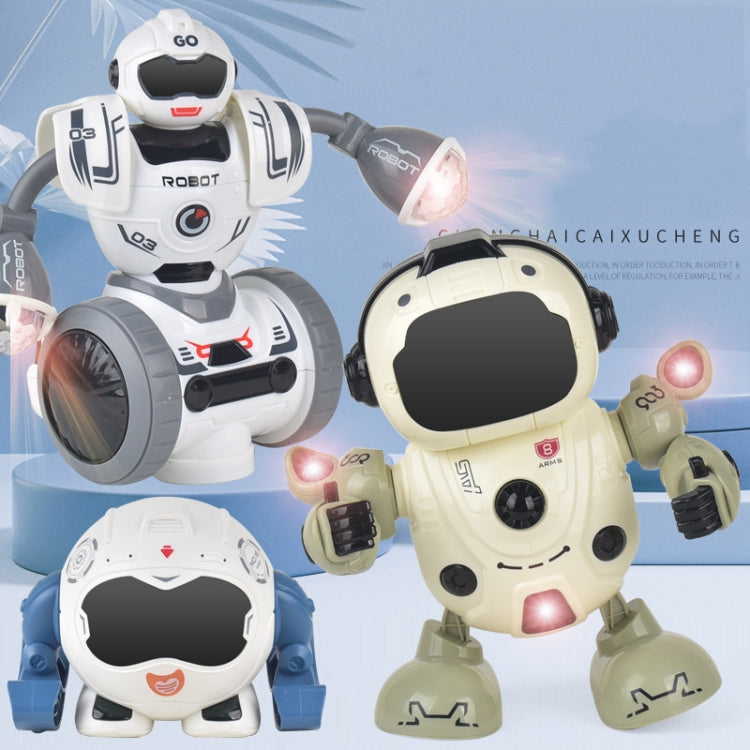 Intelligent Early Education Sound and Light Mechanical Robot Toys, Color: 1 Blue - RC Robots by buy2fix | Online Shopping UK | buy2fix