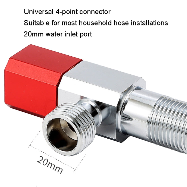 Hot and Cold Water Pipe Faucet 4 Points Water Stop Switch, Style: Valve Eight-side Red Label Alloy Wheel - Faucets & Accessories by buy2fix | Online Shopping UK | buy2fix