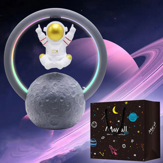 Y-598 Suspended Astronaut Bluetooth Speaker RGB Light Subwoofer Ornament,Spec: 598A Golden+Gift Bag - Desktop Speaker by buy2fix | Online Shopping UK | buy2fix