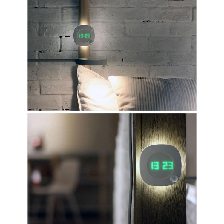 JMD-03 Human Body Infrared Sensor LED Night Light Wall Clock for Bathroom,Spec: Without Time Charging Model - Sensor LED Lights by buy2fix | Online Shopping UK | buy2fix