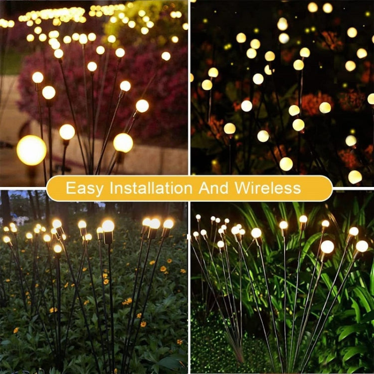 2sets Solar Firefly Lights Christmas Outdoor Garden Waterproof Lawn Lights, Color: 8 Head Color Light - Solar Lights by buy2fix | Online Shopping UK | buy2fix