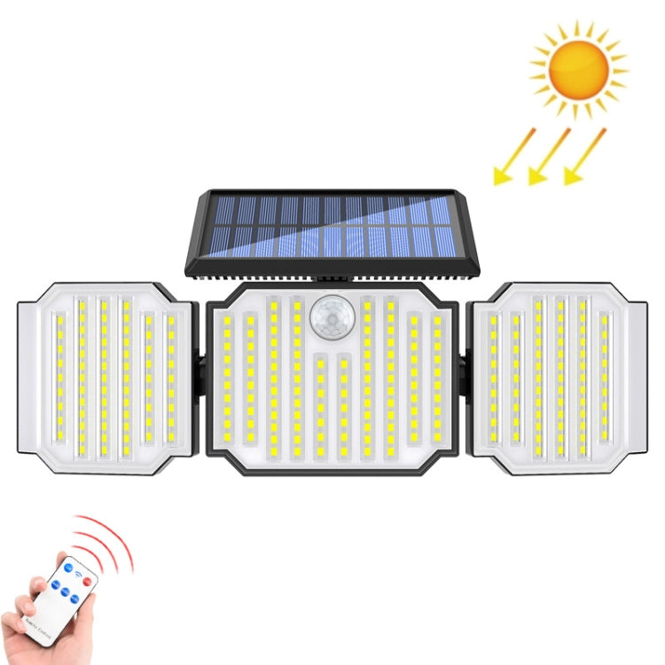 3 Head 238 LED Solar Outdoor Courtyard Lamp Waterproof Human Body Induction Street Lamp - Solar Lights by buy2fix | Online Shopping UK | buy2fix