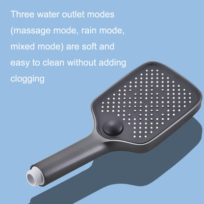 Piano Digital Display Full Copper Faucet Square Nozzle Shower Set, Color: Grey - Shower Head by buy2fix | Online Shopping UK | buy2fix