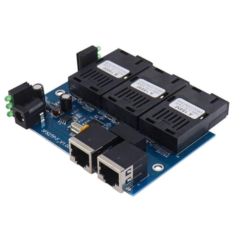 3 Fiber Port+2 Ethernet Port  AAB-PCBA 100Mbps Fiber Transceiver - Fiber Receiver by buy2fix | Online Shopping UK | buy2fix