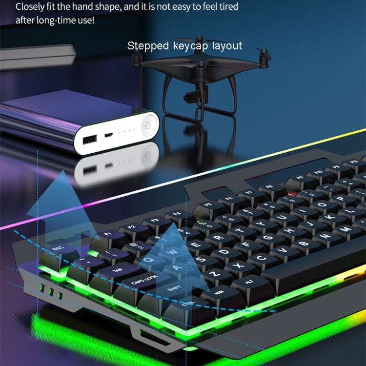 K-Snake Mechanical Feel Keyboard Mouse Kit USB Wired 104 Keycaps Computer Keyboard, Style: Single Keyboard (White) - Wired Keyboard by K-Snake | Online Shopping UK | buy2fix