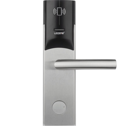 LOCSTAR  8088 RFID Card +Mechnical Key Unlock Hotel Door Lock(Stainless Steel) - Door Lock by LOCSTAR | Online Shopping UK | buy2fix